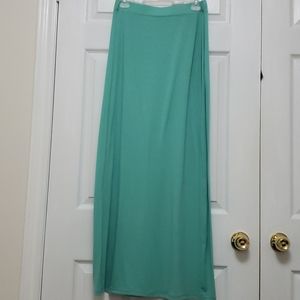 Long green skirt